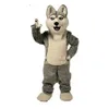 Professionele Grijze Husky Hond Fursuit Mascot Kostuum Volwassenen Cartoon Brithday Party Fancy Dress Props Unisex Parade Outdoor Outfit