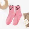 Women Socks Funny Woman Sock Cartoon Man For Fashion Kawaii Solid Color Middle Tube Sox Cotton Breathable Spring Summer Sokken