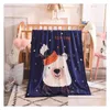 Couvertures Textiles pour la maison Enfants Flanelle Canard / Chat / Chien Styles Couverture de dessin animé chaud Flanelles lisses Literie pour bébé Couverture à emmailloter1 X1.4M Dhta3