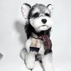 Lenço para cachorro outono inverno cachecol de malha para animais de estimação cachecol estiloso para cachorro e gato acessórios cachecol schnauzer pomeranian peluche quente