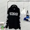 Erkek Hoodies Sweatshirts Vetements Brawstring hoodies yüksek kaliteli nakış mektupları büyük boy erkekler kadınlar vtm kazak kapüşonlu sweatshirt t230707