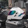 خوذات الدراجات تقلب خوذة دراجة نارية مزدوجة العدسة الكاملة خوذة عالية الجودة نقطة موتاة Moto Cascos Motociclistas Capacete 230706