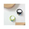 Jewelry Cute Green Monster Rings Women Fashion Sweet Two Color Cat Eyes Open Couple Ring Finger Accessories Gc2063 Drop Deli Dhpnv