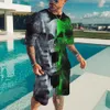 Mens Tracksuits Summer Fashion Scary Skull 3D Print Oversized TshirtShortsTwo Piece Sportswear Gothic Graphic Clothing Set 230707