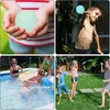 Sandspiel-Wasserspaß 12 Stück wiederverwendbare Öffnungs-Wasserbälle Kinder Silikon-Wasserbomben-Spritzballons Schwimmbadbevorzugungen Wasserspielzeug Spiele Geschenke 230706