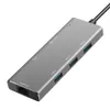 Aluminium USB C Hub USB Type C Hub Adapter Dongle Compatibel Voor MacBook Pro 2016 2017 Thunderbolt 3 USBC Data