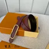 25mm Women Belt Brown Flowers Calfskin Leather Designer Belts Two Gold Buckle TOP Quality Fashion Lady Waist Belts with Box