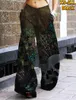 女性のパンツ夏ハイストリートカジュアルワイドレッグヒップホップストレートプリントストリートロング XS-8XL