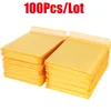 Emballage de protection 100PCSLot Enveloppes à bulles en papier kraft Sacs Différentes spécifications Mailers Enveloppe rembourrée avec sac postal 230706