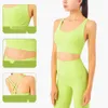 Ll Women Yoga Capris Cropped High-Rise Summer Yoga Suit Shorts Tank Top Crop Top Bh Tight Slim Casual Yoga Pants Running Training Fitness