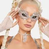 visage chainFashion Strass Masque Dames Sexy Mascarade Exagéré Brillant Senior Accessoires Masque designer bijoux