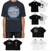 Erkekler Rhude Crown Flag Print America Ins Tide Marka Erkek Tişörtler Yuvarlak Boyun Tee Baskılı Kadınlar Kısa kollu rahat gevşek moda cadde nwvn