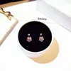 Pendientes de tuerca, bonitos pendientes de flores de cristal, exquisitos pendientes de circonita cúbica, joyería de moda coreana para mujeres y niñas, regalo colgante