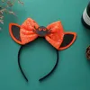 Brinquedos infantis faixa de festa de halloween faixa de cabelo padrão de caveira orelhas meninas com lindas lantejoulas brinquedos cosplay de férias multiestilo faixas de mão bonitas ba50 c23