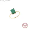 Pierścionki ślubne Roxi eleganckie zielone pierścienie malachite dla kobiet para ślubu 925 srebrna impreza zaręczynowy pierścionek biżuterii bague femme Z230711