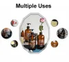 Kreuzstich-500-ml-Seifenspender für Badezimmer, braunes Glas, Shampoo-Flasche, Presspumpe, Lotion-Flüssigkeitsbehälter, Duschgel-Conditioner-Aufbewahrungsflasche