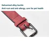 Dog Collars Pet Collar Environment-friendly Leather Neck Traction Adjustable Zinc Alloy Solid Color Accesso