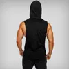 Men's Tank Tops fashion cotton sleeveless shirts gym hooded tank top men Fitness Vest Solid Bodybuilding singlets workout tanktop men 230706