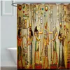 Leathercraft Ancient Egypt Doccia tenda per doccia vintage Etnic Dogana decorazione da bagno Retro soggiorno in tessuto impermeabile BAGNO AUPERO CURTAI