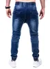 Mens Jeans Clássicos Calça Jeans Algodão Causal Vintage Cargo Cordão Lápis Elástico Ornamento Zíper Masculino 230706