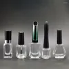 Bottiglie di stoccaggio Flacone vuoto trasparente per smalto da 12 ml Pennello portatile Art Container Olio di vetro