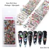 Stickers Decals 10Pcs/Pack Christmas Winter Nail Foils Set Santa Claus Snowflakes Art Transfer Slider Manicure Decoration Wrap Chs Dhth5