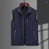 Gilet da uomo 2023 Giacca Gilet senza maniche Inverno Casual Cappotti sottili Abbigliamento di marca Gilet caldo da uomo imbottito in cotone Taglia grande Y51