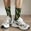 Calcetines de hombre Kawaii Hombre Verde Aguacate Planta Fruta Patrón Vestido Unisex Cómodo Cálido 3D Impreso Equipo