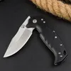 New 35DPLC Survival Folding Knife D2 Satin Drop Point Blade Glass Fiber Handle Outdoor Camping Hiking Tactical Folding Knives with Retail Box