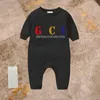 En stock nouveau-né Fashion Rompers bébé Garçons filles enfants designer imprimé 100% coton Manches longues Pyjamas à manches courtes crawl costumes top jumpsuit