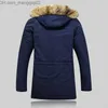 Hommes Down Parkas Chaud Veste D'hiver Hommes Plus La Taille 3XL Mode Zipper Hommes Longues À Capuche Vestes Manteau Casual Neige Outwear Z230711