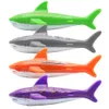 Sand Play Water Fun 4pcs Torpedo Shark Rocket Throwing Toy Funny Swimming Pool Diving Game Toys for Dive Dolphin Children Summer Accessories Toy 230707