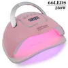 Nail Dryers SUN X12 MAX Professional Nail Drying Lamp for Manicure 66LEDS Gel Polish Drying Machine with Large LCD UV LED Nail Lamp 230706