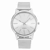 Wristwatches Luxury Women Watches 2023 Stylish Silver Minimalist Business Ladies Quartz Watch Breathable Leather Steel Clock