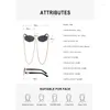 Sunglasses Women Fashion Punk Polygon Steal Chain Glasses Rope Shades Sun Glass Female Vintage Brand Designers Outdoor Eyewear