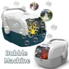 Novelty Games Bubble Machine Portable Electric Automatic Bubble Blower Two-Powered Design Outdoor Soap Bubble Maker for Kids Party Toys Gifts 230706
