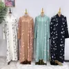 Ethnische Kleidung Ramadan Eid Kimono Abaya Kleid Passender Overall Leinen Muslimische Sets Hijab Kleid Formelle Abayas Für Frauen Dubai Arabischer Kaftan