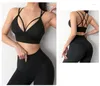 Yoga Outfit Vrouwen Sportbeha Sexy Push Up Gym Fitness Brassiers Shockproof Back Cross Naadloze Vest Ondergoed Sportkleding High Impact Top