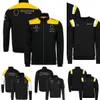 Giacca da squadra di Formula 1 Giacca da pilota F1 con zip Primavera Autunno Felpa con cappuccio oversize da uomo Cappotto con cappuccio antivento da motocross all'aperto Ja2585