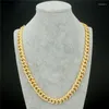 체인 13mm 모조 다이아몬드 아이스 아웃 마이애미 쿠바 링크 체인 목걸이 여자 힙합 실버 컬러 보석 목 선물