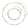 Bracelet coloré en forme de cœur arc-en-ciel pour femmes et hommes, livraison gratuite, zircone cubique scintillante, hip hop, bijoux cadeau pour Couple