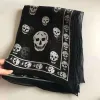 2023 Halsdukar Summer Beach Square Shawl Ladies Designer Skull Print Chiffon Scarf Muslim Hijab For Women Luxury Skeleton Wrap 120cm 120cmscarves