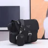 10A Highest quality Designer Mens Black Shoulder bag Crossbody Shoulder Bags Nylon Messenger Bag 2-piece Purses Casual Style with Small Purse