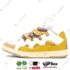 Högkvalitativ designer Mesh Curb Casual Shoes Män kvinnor för laceup extraordinär präglad läder trottoarkant sneakers kalvskinn gummi nappa plattformsulen sko med logotyp