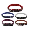 Hundehalsbänder Reflektierendes Haustierhalsband PU-Leder Verstellbarer Halsgurt mit Metallschnalle Welpenkatze Halskettengürtel