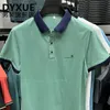 Męskie koszulki polo DYXUE Highend letnia bawełniana klapa haftowana koreańska moda fajna biznesowa koszulka polo Casual marka z krótkim rękawem M3XL 230706