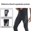 Pantaloni Xtiger Pantaloni da Bicicletta da Uomo Collant da Bici da Strada Imbottiti Competitivi con 2 Tasche Leggings Lunghi da Ciclismo Traspiranti