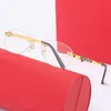 Modne okulary przeciwsłoneczne carti top W nowym stylu Okulary przeciwsłoneczne bez oprawek Trend damski inkrustowane diamentami nogawki Fioletowe złoto spersonalizowane wszechstronne z oryginalnym pudełkiem
