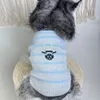 Printemps été chien vêtements tricoté gilet pull Slim Fit vêtements pour animaux de compagnie tissu doux mince vêtements pour animaux de compagnie rayé chien vêtements