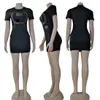 2023 bling payetler siyah elbiseler kadınlar rahat mürettebat boyun kısa mini elbise ücretsiz gemi